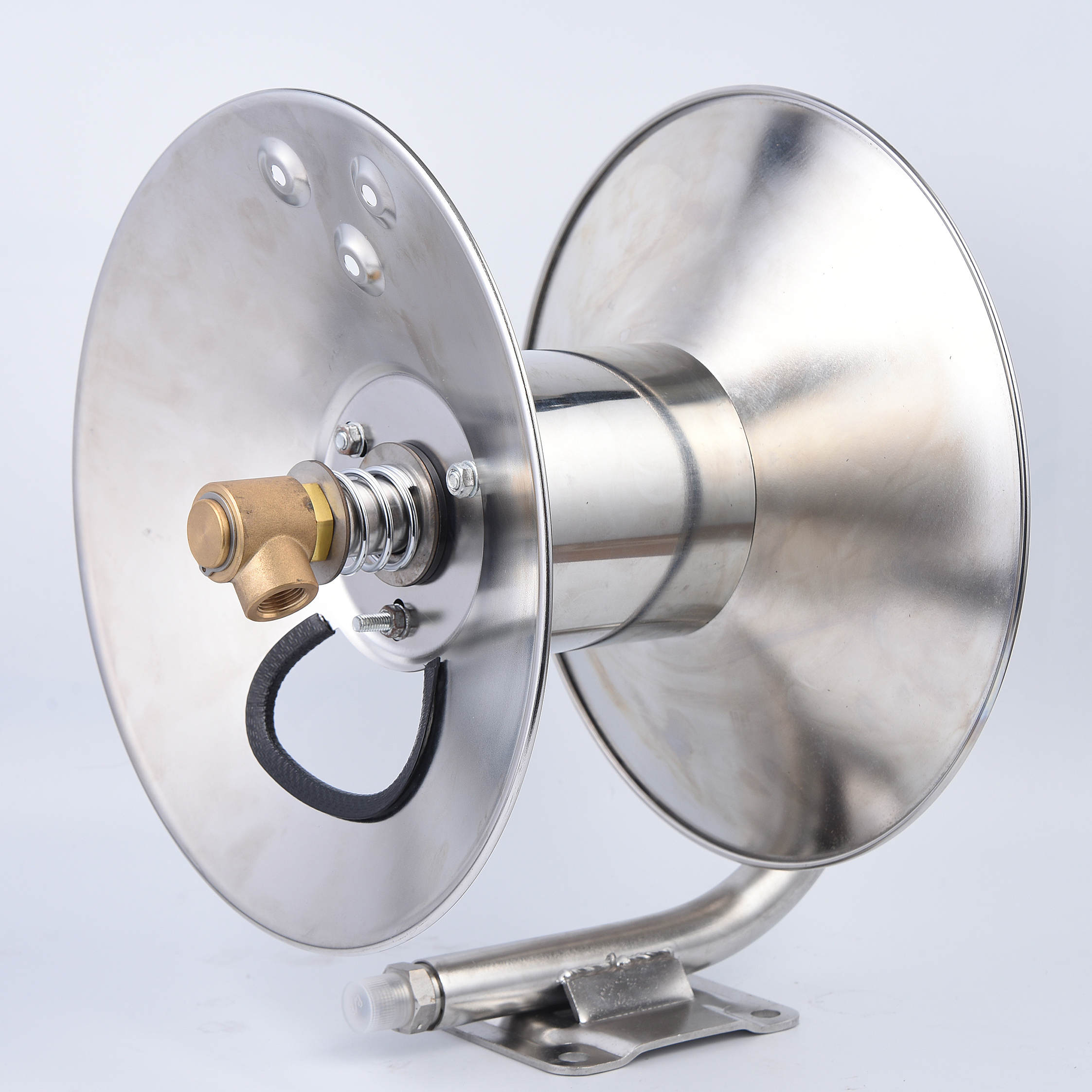 Mataas na presyon na hindi kinakalawang na asero kamay crank hose reel para sa paghuhugas ng kotse